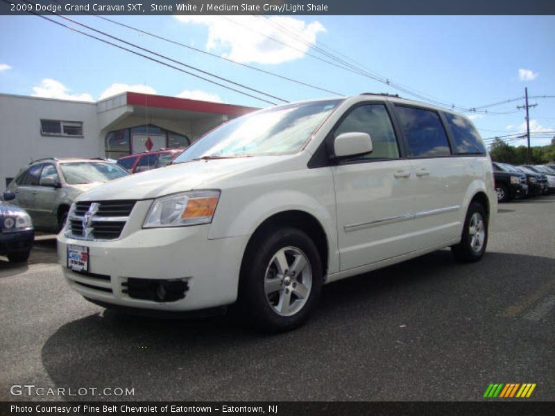 Stone White / Medium Slate Gray/Light Shale 2009 Dodge Grand Caravan SXT
