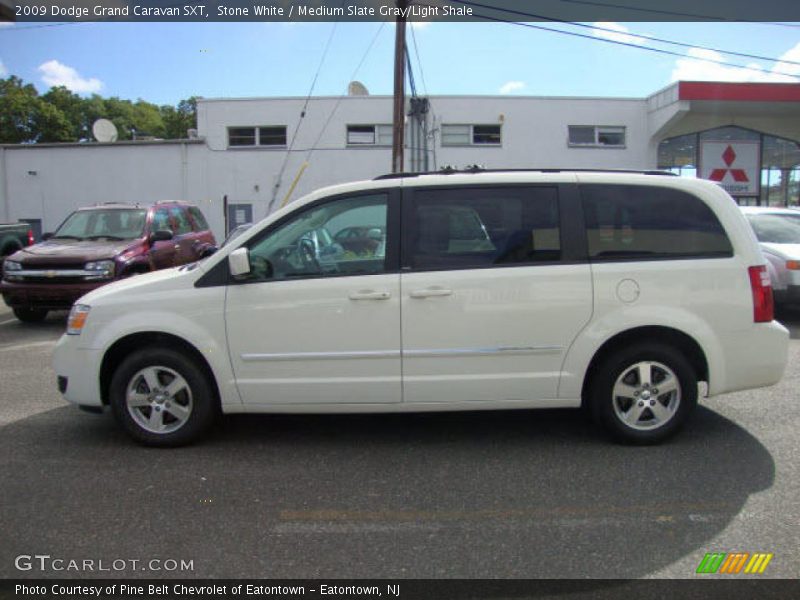 Stone White / Medium Slate Gray/Light Shale 2009 Dodge Grand Caravan SXT