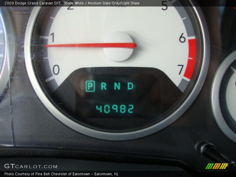 Stone White / Medium Slate Gray/Light Shale 2009 Dodge Grand Caravan SXT