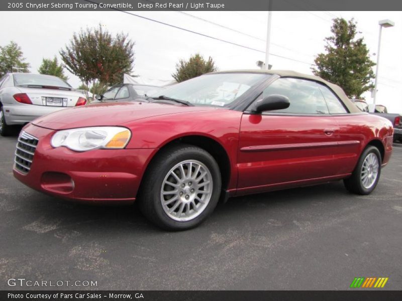 Deep Red Pearl / Light Taupe 2005 Chrysler Sebring Touring Convertible
