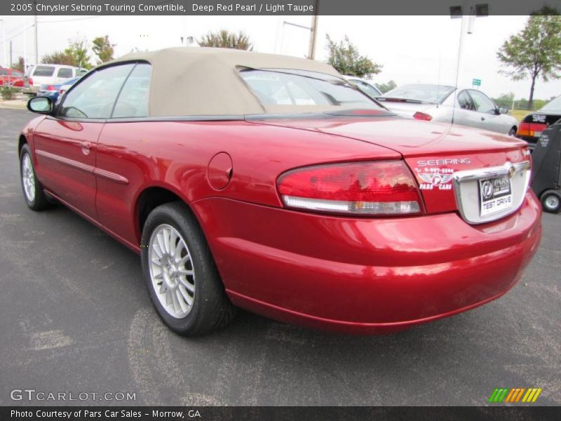 Deep Red Pearl / Light Taupe 2005 Chrysler Sebring Touring Convertible
