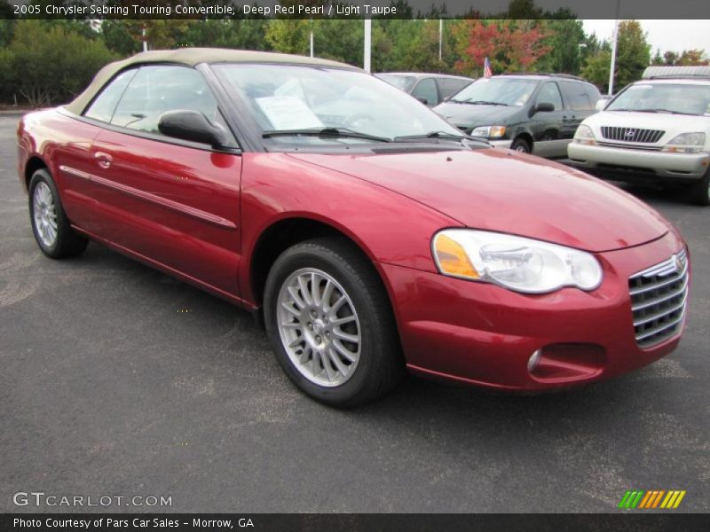 Deep Red Pearl / Light Taupe 2005 Chrysler Sebring Touring Convertible