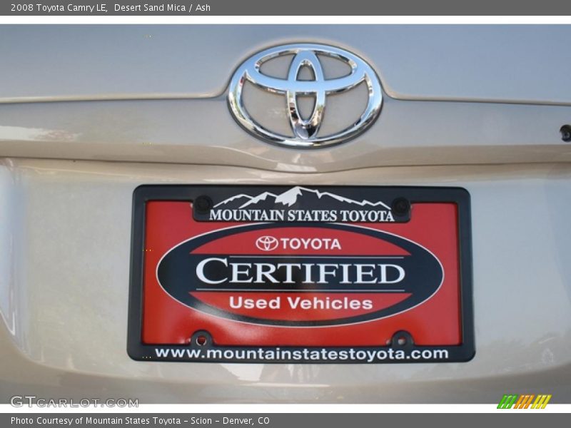 Desert Sand Mica / Ash 2008 Toyota Camry LE