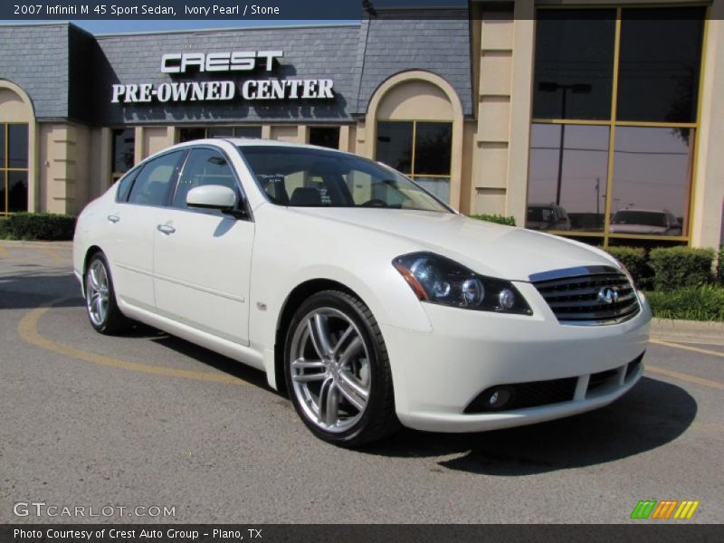 Ivory Pearl / Stone 2007 Infiniti M 45 Sport Sedan