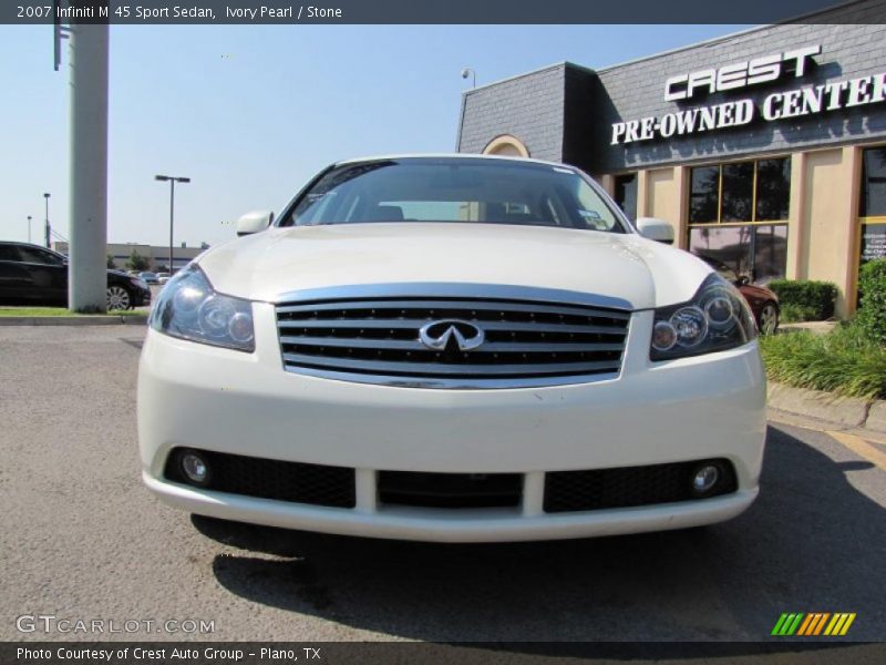 Ivory Pearl / Stone 2007 Infiniti M 45 Sport Sedan