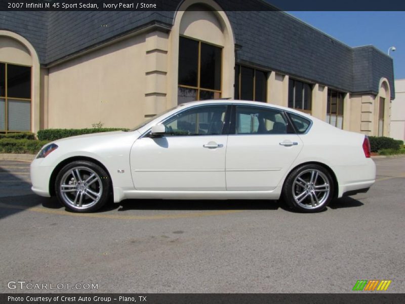 Ivory Pearl / Stone 2007 Infiniti M 45 Sport Sedan