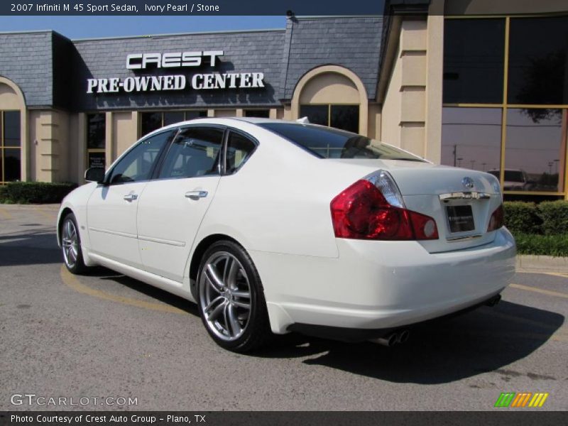 Ivory Pearl / Stone 2007 Infiniti M 45 Sport Sedan