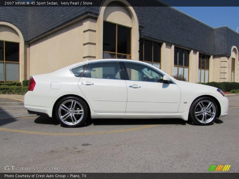 Ivory Pearl / Stone 2007 Infiniti M 45 Sport Sedan