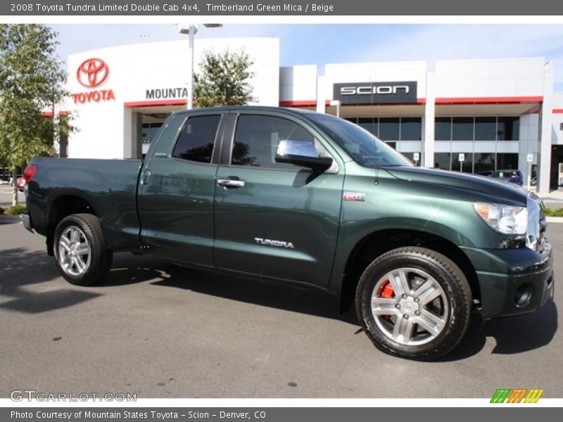 Timberland Green Mica / Beige 2008 Toyota Tundra Limited Double Cab 4x4