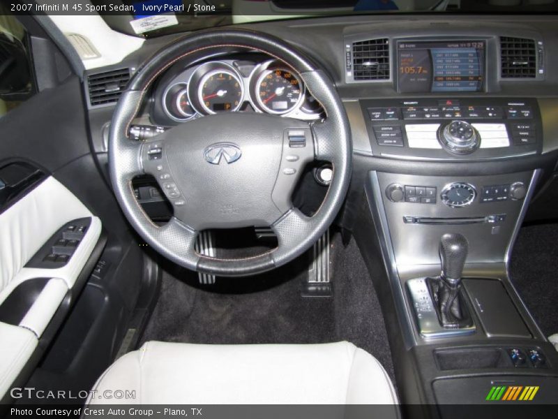 Ivory Pearl / Stone 2007 Infiniti M 45 Sport Sedan