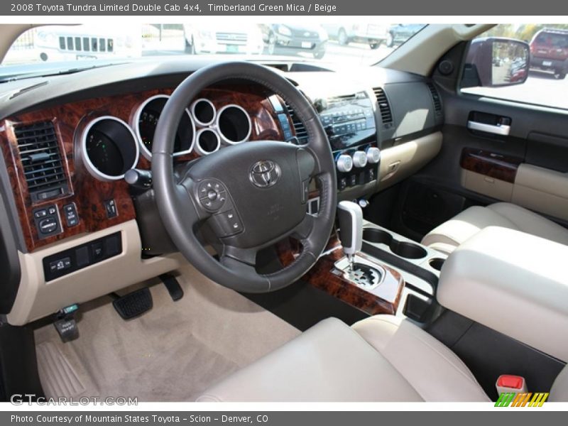 Timberland Green Mica / Beige 2008 Toyota Tundra Limited Double Cab 4x4