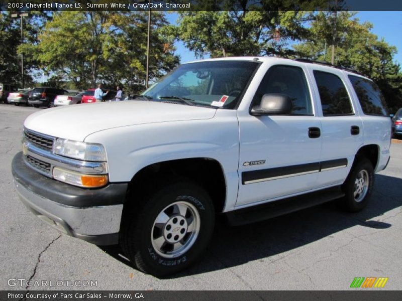 Summit White / Gray/Dark Charcoal 2003 Chevrolet Tahoe LS
