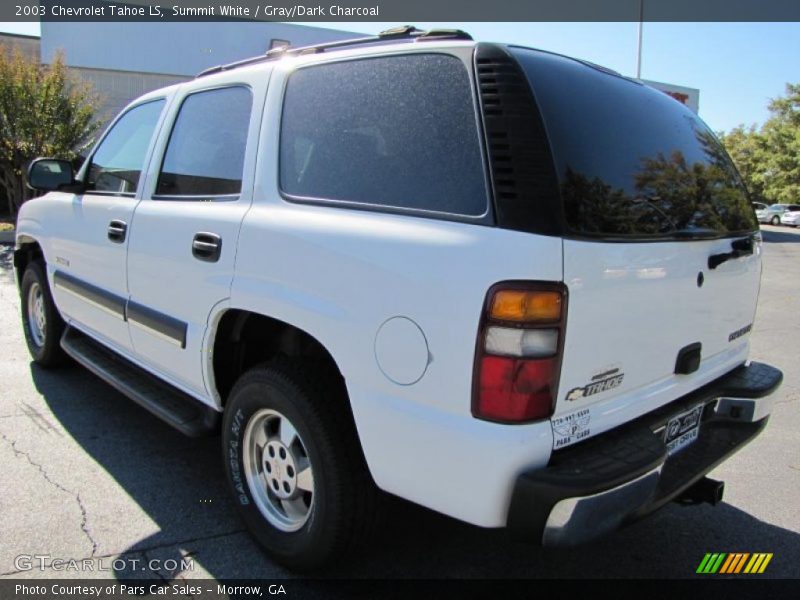 Summit White / Gray/Dark Charcoal 2003 Chevrolet Tahoe LS