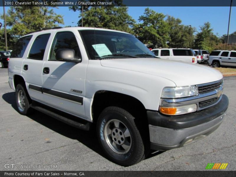 Summit White / Gray/Dark Charcoal 2003 Chevrolet Tahoe LS