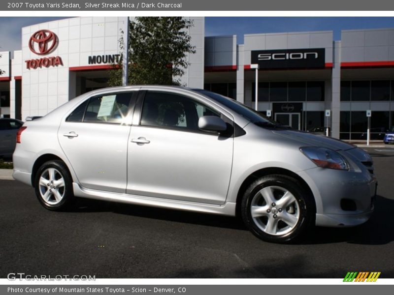 Silver Streak Mica / Dark Charcoal 2007 Toyota Yaris Sedan