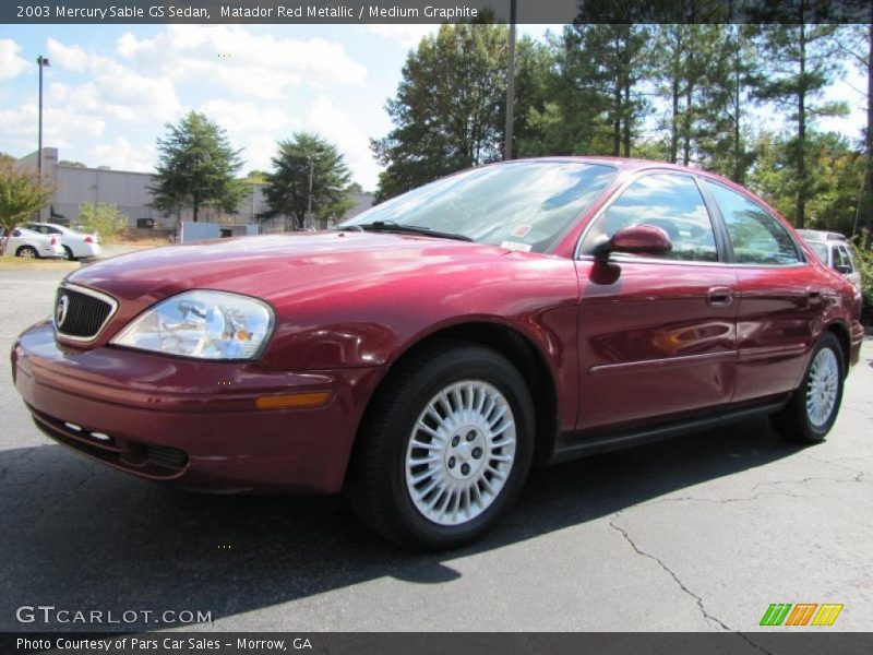 Matador Red Metallic / Medium Graphite 2003 Mercury Sable GS Sedan