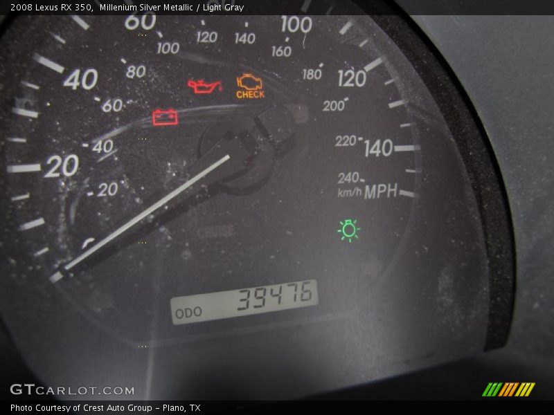Millenium Silver Metallic / Light Gray 2008 Lexus RX 350