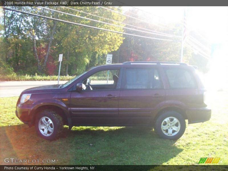 Dark Cherry Pearl / Gray 2008 Honda Pilot Value Package 4WD