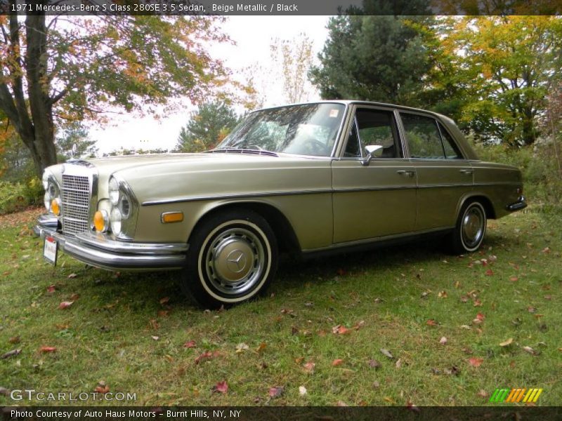 Beige Metallic / Black 1971 Mercedes-Benz S Class 280SE 3.5 Sedan