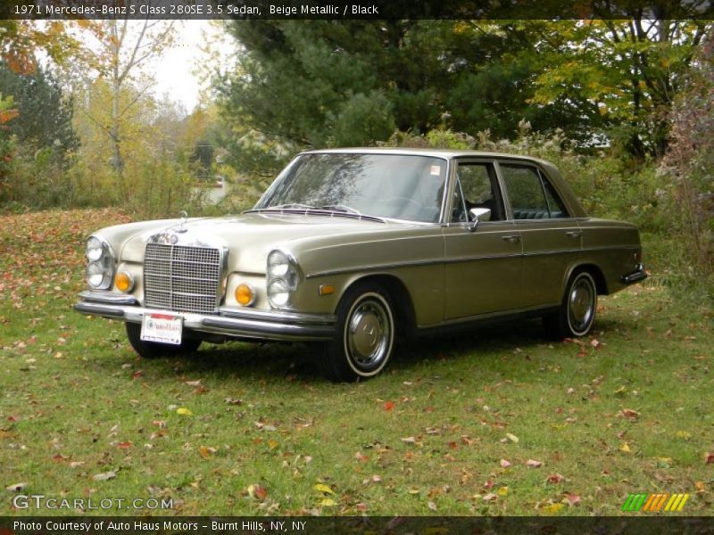 Beige Metallic / Black 1971 Mercedes-Benz S Class 280SE 3.5 Sedan