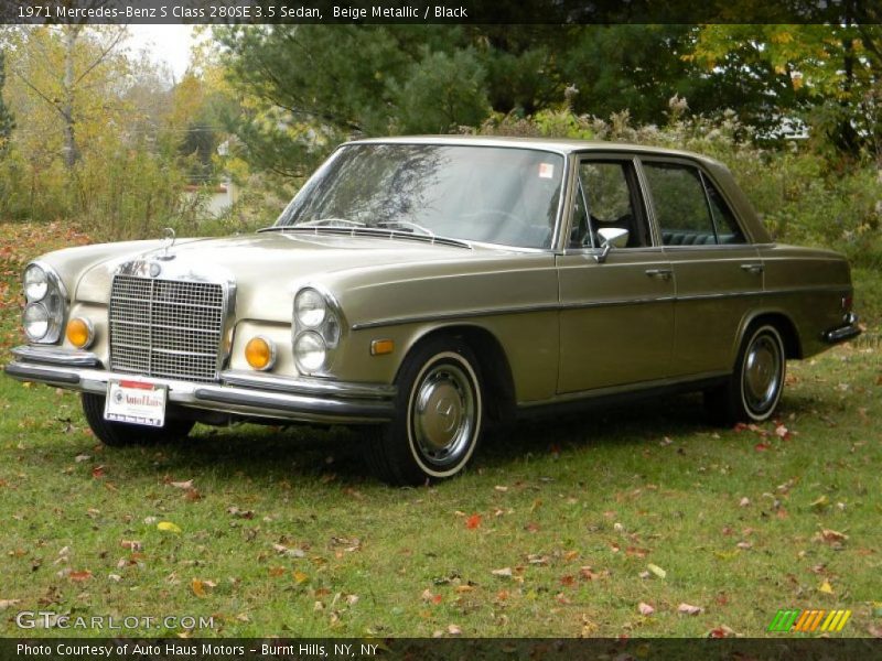 Beige Metallic / Black 1971 Mercedes-Benz S Class 280SE 3.5 Sedan