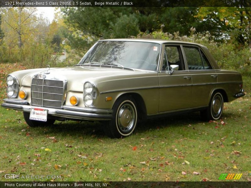 Beige Metallic / Black 1971 Mercedes-Benz S Class 280SE 3.5 Sedan