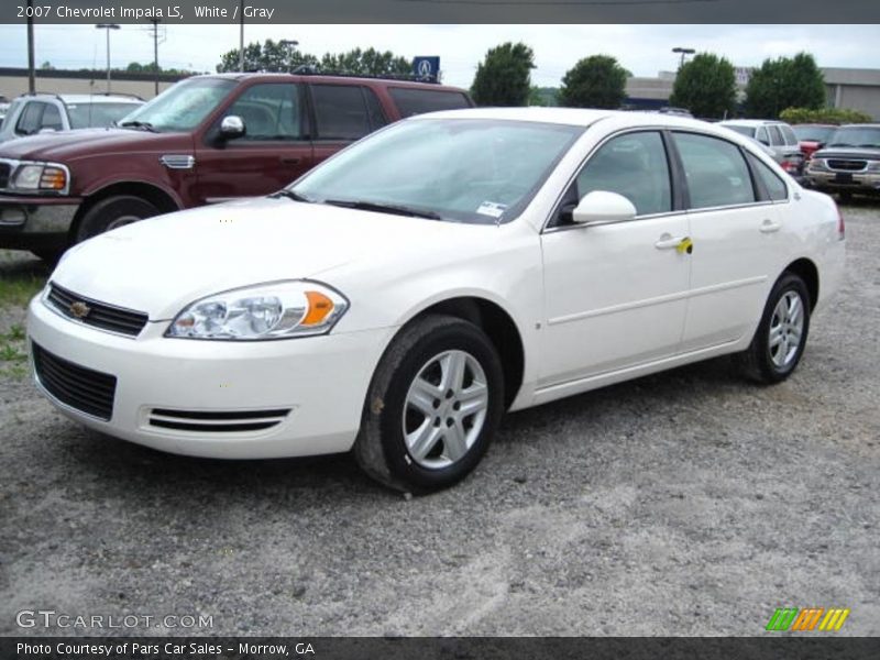 White / Gray 2007 Chevrolet Impala LS