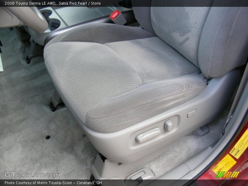 Salsa Red Pearl / Stone 2008 Toyota Sienna LE AWD
