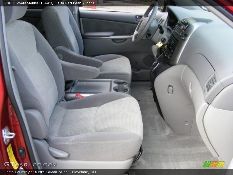 Salsa Red Pearl / Stone 2008 Toyota Sienna LE AWD