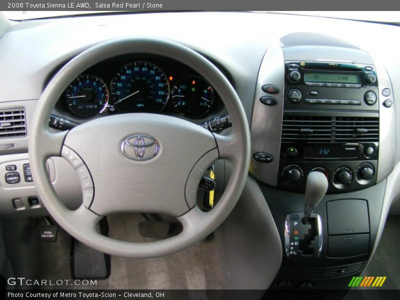 Salsa Red Pearl / Stone 2008 Toyota Sienna LE AWD