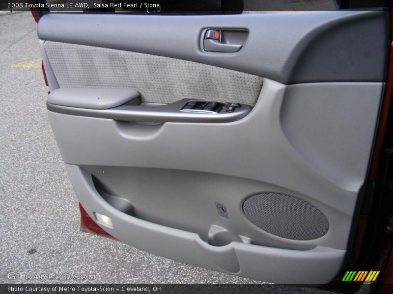 Salsa Red Pearl / Stone 2008 Toyota Sienna LE AWD