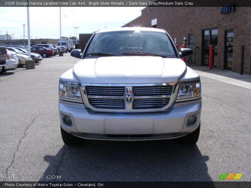Bright Silver Metallic / Dark Slate Gray/Medium Slate Gray 2008 Dodge Dakota Laramie Crew Cab 4x4