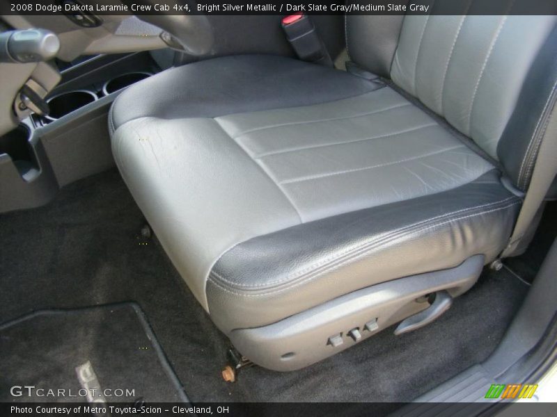 Bright Silver Metallic / Dark Slate Gray/Medium Slate Gray 2008 Dodge Dakota Laramie Crew Cab 4x4