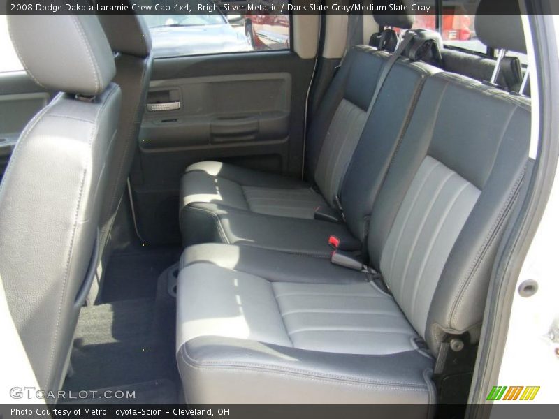 Bright Silver Metallic / Dark Slate Gray/Medium Slate Gray 2008 Dodge Dakota Laramie Crew Cab 4x4