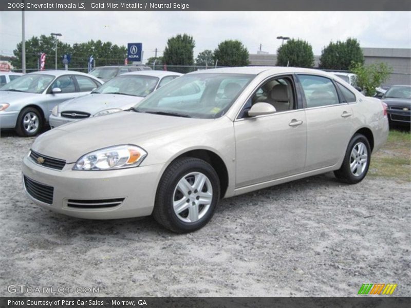 Gold Mist Metallic / Neutral Beige 2008 Chevrolet Impala LS