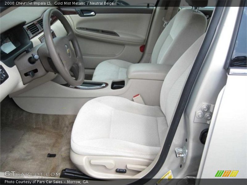 Gold Mist Metallic / Neutral Beige 2008 Chevrolet Impala LS