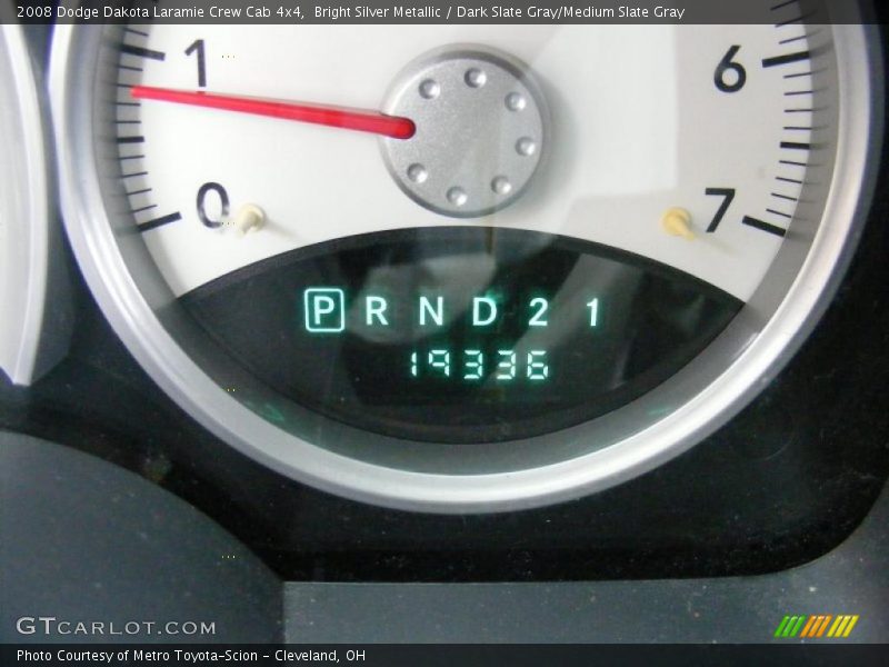 Bright Silver Metallic / Dark Slate Gray/Medium Slate Gray 2008 Dodge Dakota Laramie Crew Cab 4x4