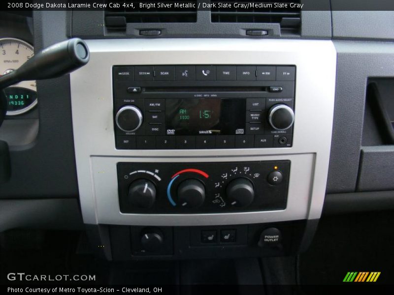 Bright Silver Metallic / Dark Slate Gray/Medium Slate Gray 2008 Dodge Dakota Laramie Crew Cab 4x4