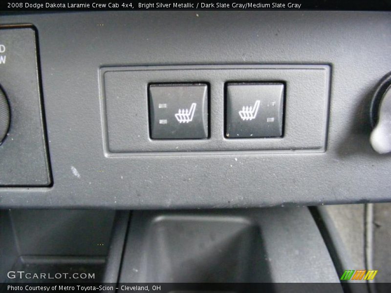 Bright Silver Metallic / Dark Slate Gray/Medium Slate Gray 2008 Dodge Dakota Laramie Crew Cab 4x4