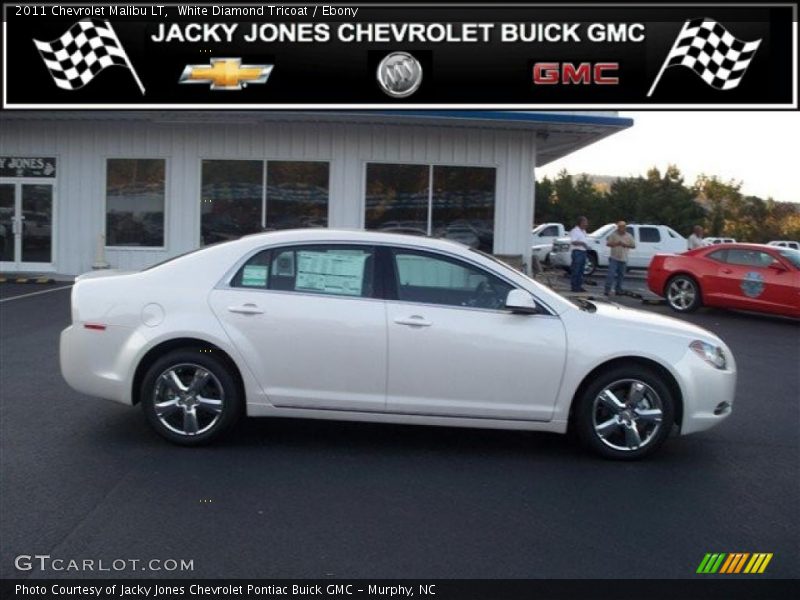 White Diamond Tricoat / Ebony 2011 Chevrolet Malibu LT