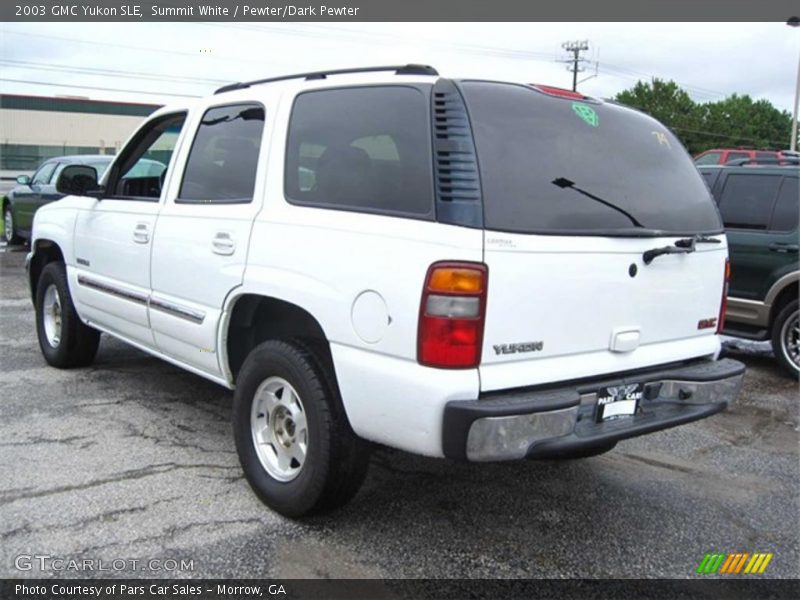 Summit White / Pewter/Dark Pewter 2003 GMC Yukon SLE