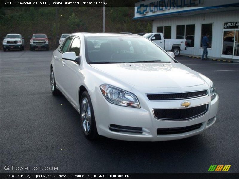 White Diamond Tricoat / Ebony 2011 Chevrolet Malibu LT