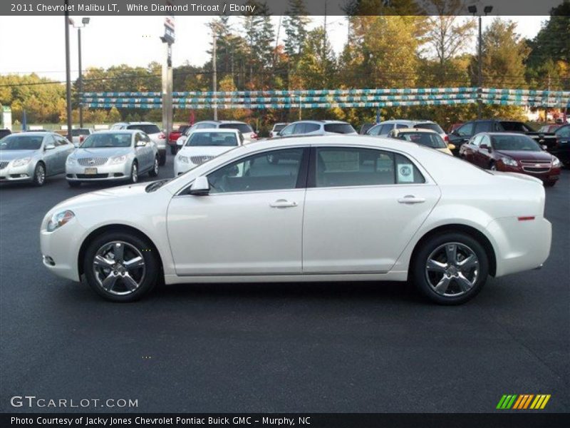 White Diamond Tricoat / Ebony 2011 Chevrolet Malibu LT
