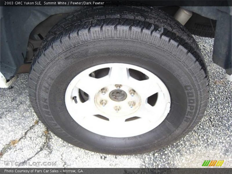 Summit White / Pewter/Dark Pewter 2003 GMC Yukon SLE