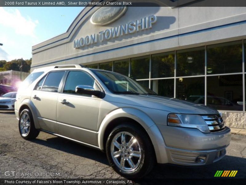 Silver Birch Metallic / Charcoal Black 2008 Ford Taurus X Limited AWD