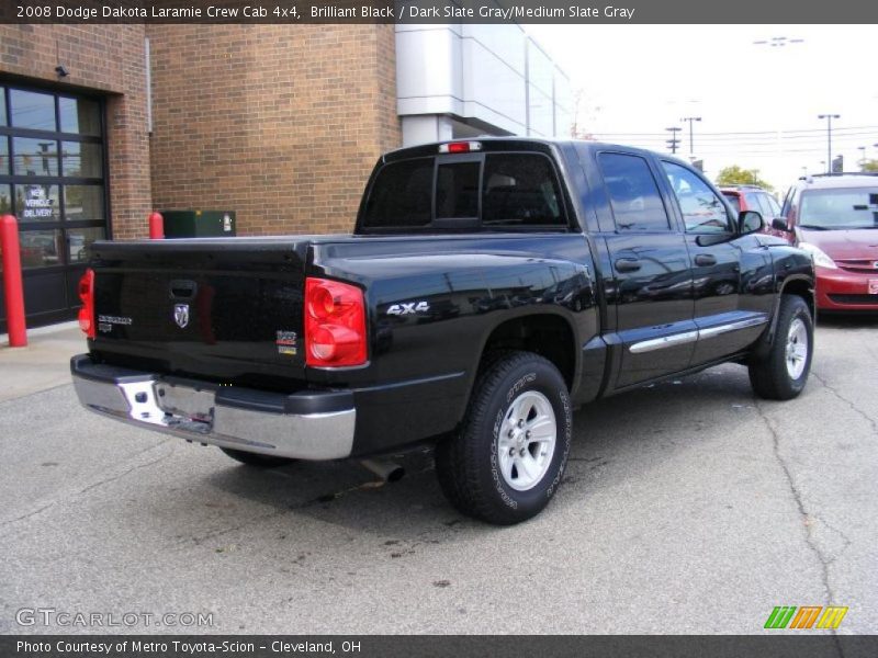 Brilliant Black / Dark Slate Gray/Medium Slate Gray 2008 Dodge Dakota Laramie Crew Cab 4x4