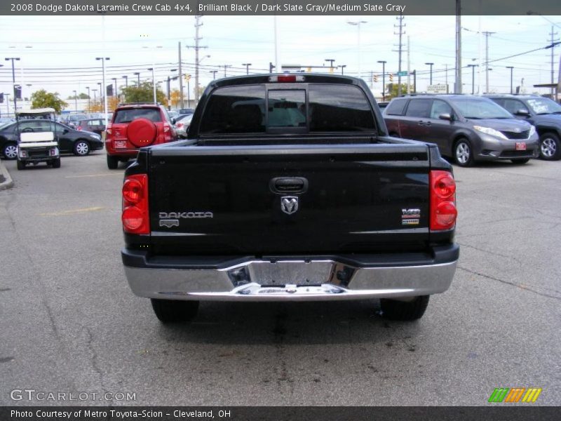 Brilliant Black / Dark Slate Gray/Medium Slate Gray 2008 Dodge Dakota Laramie Crew Cab 4x4