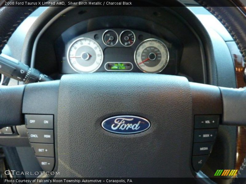 Silver Birch Metallic / Charcoal Black 2008 Ford Taurus X Limited AWD