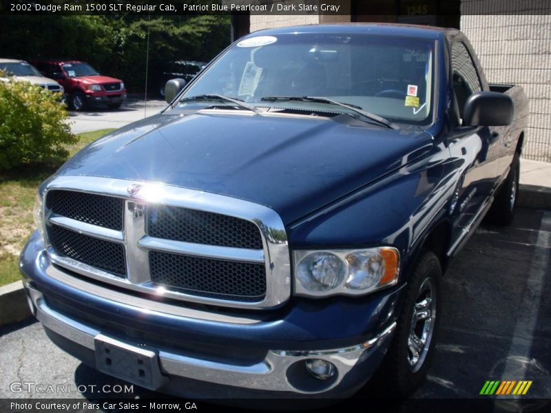 Patriot Blue Pearlcoat / Dark Slate Gray 2002 Dodge Ram 1500 SLT Regular Cab