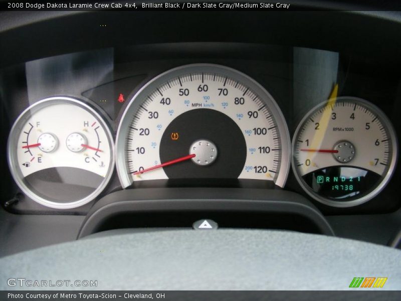  2008 Dakota Laramie Crew Cab 4x4 Laramie Crew Cab 4x4 Gauges